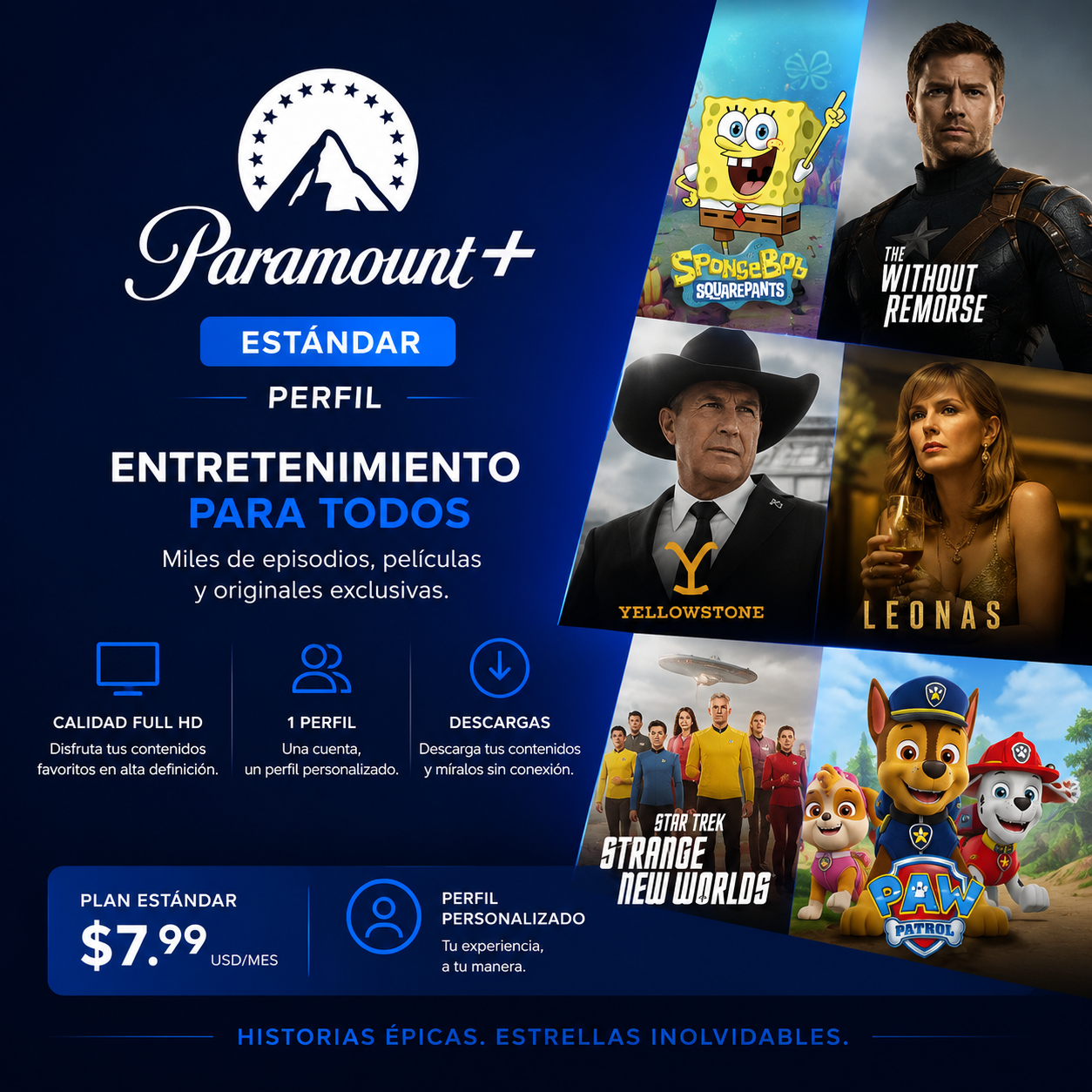 PARAMOUNT ESTÁNDAR PERFIL